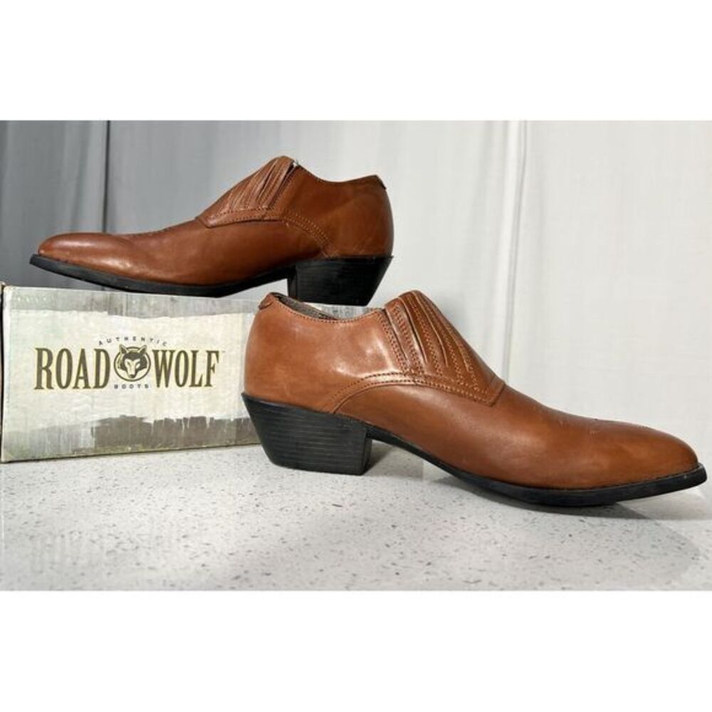 Road Wolf  Delaney‎ Rust Full Grain Western Ankle Boots Womens 10m